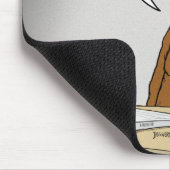 Lustiger Bär, der das Internet surft Mousepad (Ecke)