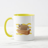 Lustiger Bär „Festhalten, kaum!“ Design Tasse (Links)