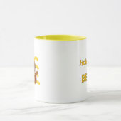 Lustiger Bär „Festhalten, kaum!“ Design Tasse (Zentrum)