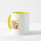 Lustiger Bär „Festhalten, kaum!“ Design Tasse (Vorderseite Links)