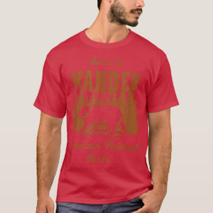 Lustiger Bär, geboren, um Amerikas Nationalparks z T-Shirt