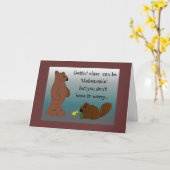 Lustiger Bär Geburtstag Karte (Gelbe Blume)