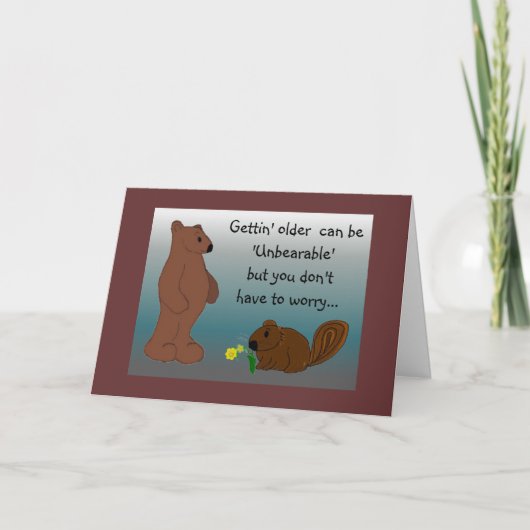 Lustiger Bär Geburtstag Karte (Vorderseite)