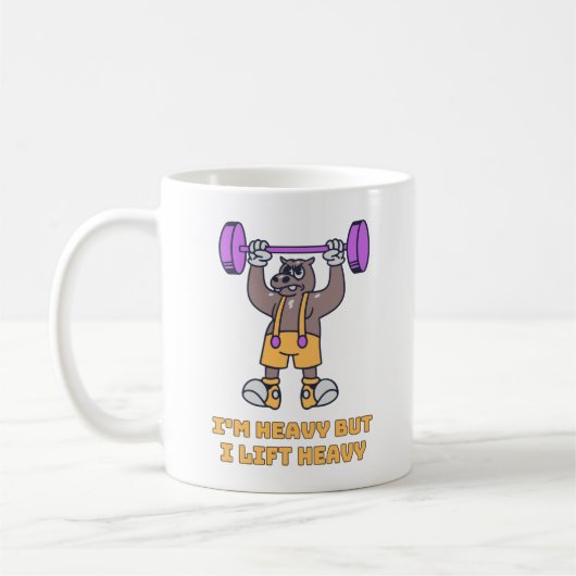 Lustiger Bär Gewichtheben Kaffeetasse (Links)