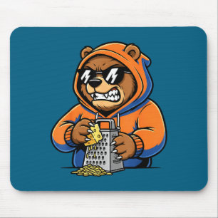 Lustiger Bär Grating Käse Tee Grafik Für Männer Fr Mousepad