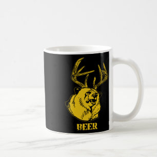 Lustiger Bär plus Hirsch ergibt Bierhirschjagd USA Kaffeetasse