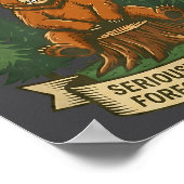 Lustiger Bär sagt Bitte kauen Sie leiser Sarkastis Poster (Ecke)