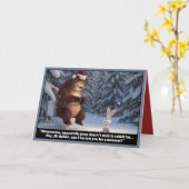Lustiger Bär Weihnachten Karte (Gelbe Blume)
