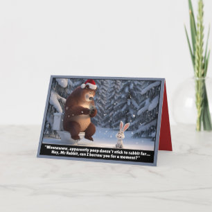 Lustiger Bär Weihnachten Karte