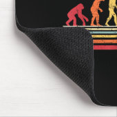 Lustiger Barbecue-Grill-Vater-Evolutions-Mann Vint Mousepad (Ecke)