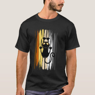 Lustiger Bärenstolz Schwarze Katz kratzt Klauenmal T-Shirt