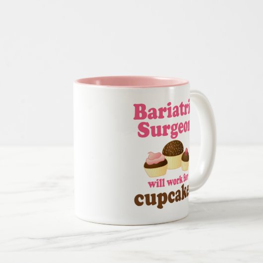 Lustiger Bariatric Chirurg Zweifarbige Tasse (VorderseiteRechts)