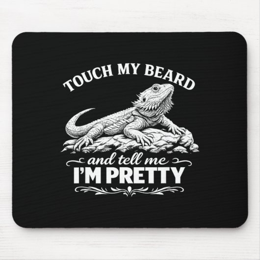Lustiger Bart berühren cooler Bartdrache Echse lo Mousepad (Vorne)