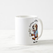 Lustiger Bart Collie Hund Geschäftsanzug Kaffee Kaffeetasse (VorderseiteRechts)