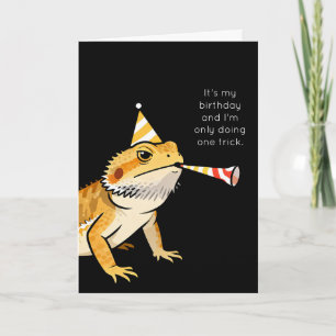 Lustiger Bartagamen-Echsen-Geburtstag Karte