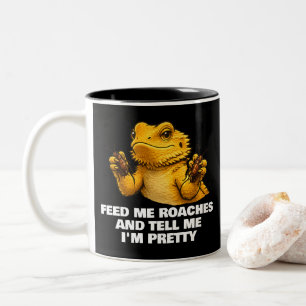 Lustiger Bartagamenliebhaber Reptilienbesitzer Sch Zweifarbige Tasse