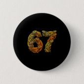 Lustiger Bartdrache 6 7 Meme Six Seven Beardzilla Button (Vorderseite)
