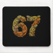 Lustiger Bartdrache 6 7 Meme Six Seven Beardzilla Mousepad (Vorne)