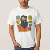 Lustiger Bartliebhaber T-Shirt (Vorderseite)