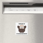 Lustiger Bartprofessor-Cartoon, Genie oder Dummkop Magnet (In Situ (Geschirrspüler))