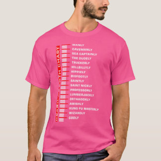 Lustiger Bartwuchs-Chart T-Shirt