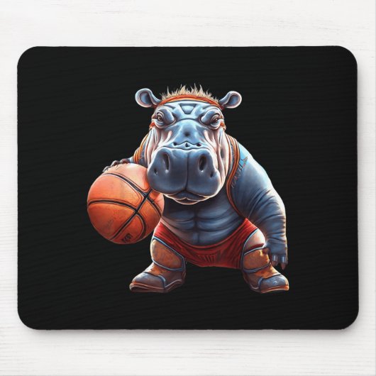 Lustiger Basball-Hippo Groovy Hippo Basball Mousepad (Vorne)