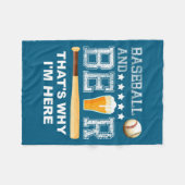 Lustiger Baseball-Bier-Witz-Vater Väter Fleecedecke (Vorderseite (Horizontal))