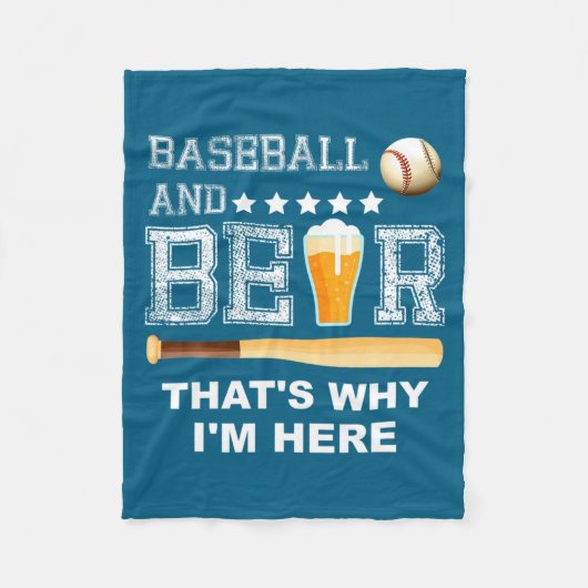 Lustiger Baseball-Bier-Witz-Vater Väter Fleecedecke (Vorderseite)