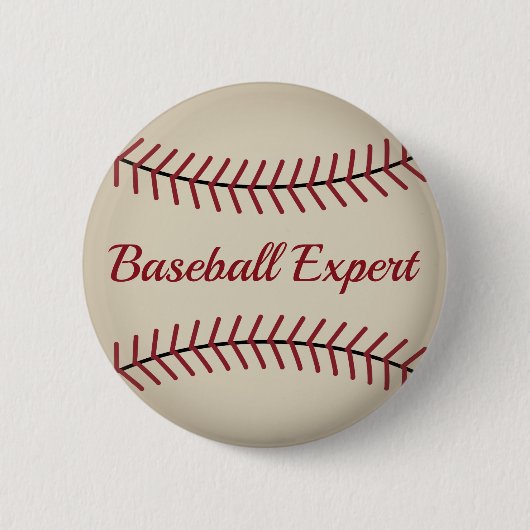 Lustiger Baseball-Button  Button (Vorderseite)
