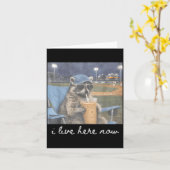 Lustiger Baseballplatz Waschbär Eis Kaffee Live Karte (Gelbe Blume)