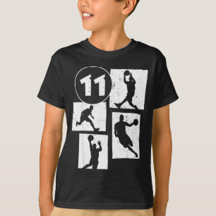 Lustiger Basketball Alter 11. 11 Jahre alter Spiel T-Shirt