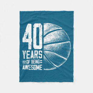 Lustiger Basketball Alter Jahre 40 Basketball 40.  Fleecedecke