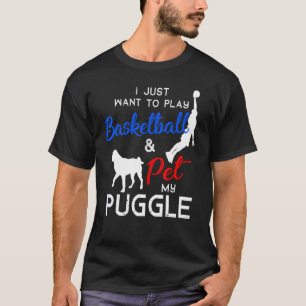 Lustiger Basketball-Hundebesitzer Puggle Weihnacht T-Shirt