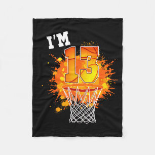 Lustiger Basketball-Jahresliebhaber 13. Thema Alt Fleecedecke