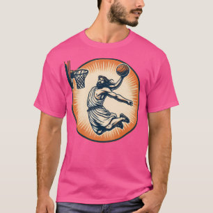Lustiger Basketball Retro Jesus Christus T-Shirt