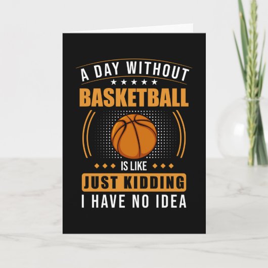 Lustiger Basketball-Spruch Karte (Vorderseite)