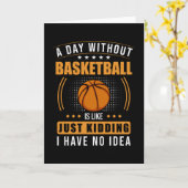 Lustiger Basketball-Spruch Karte (Gelbe Blume)