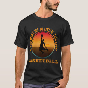 Lustiger Basketball-Spruch Vintage-Silhouette-Spie T-Shirt