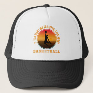Lustiger Basketball-Spruch Vintage-Silhouette-Spie Truckerkappe