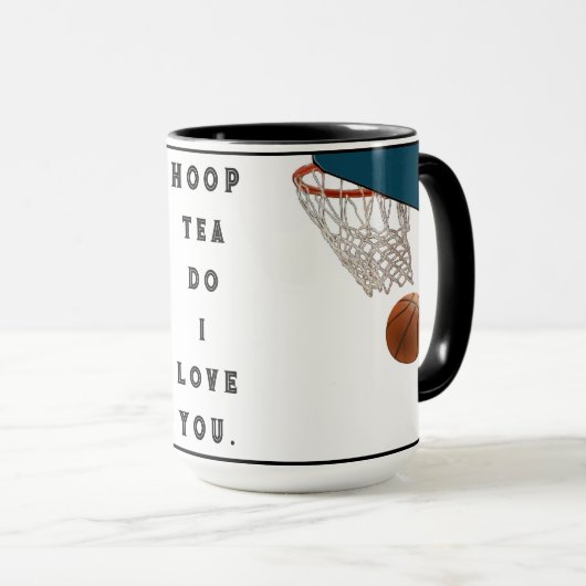 Lustiger Basketball-Tee Tasse (VorderseiteRechts)