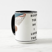 Lustiger Basketball-Tee Tasse (Vorderseite Links)