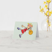 Lustiger Basketball-Verlust Karte (Gelbe Blume)