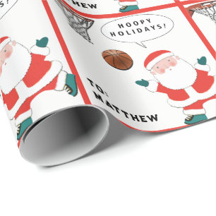 Lustiger Basketball Weihnachten Geschenkpapier