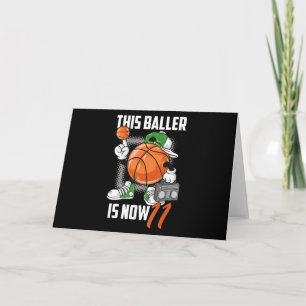 Lustiger Basketballspieler zum 11. Geburtstag 11 J Karte