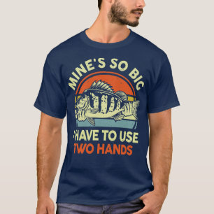 Lustiger Bass-Angler Papa Fördert Groß Benutzt Zwe T-Shirt