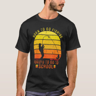 Lustiger Bassangeln, zum Angeln geboren, zum Gehen T-Shirt
