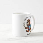 Lustiger Basset Hound Geschäftsanzug Kaffee Kaffeetasse (VorderseiteRechts)