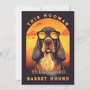 Lustiger Basset Hound Hund Eltern Personalized Ankündigung