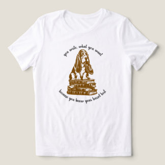 Lustiger Basset Hund  Tri-Blend Shirt