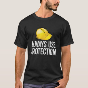 Lustiger Bau Immer Schutzhelm Tragen T-Shirt